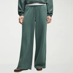 PUMA Womens Wide Leg Mid Rise Regular Fit Sweatpant