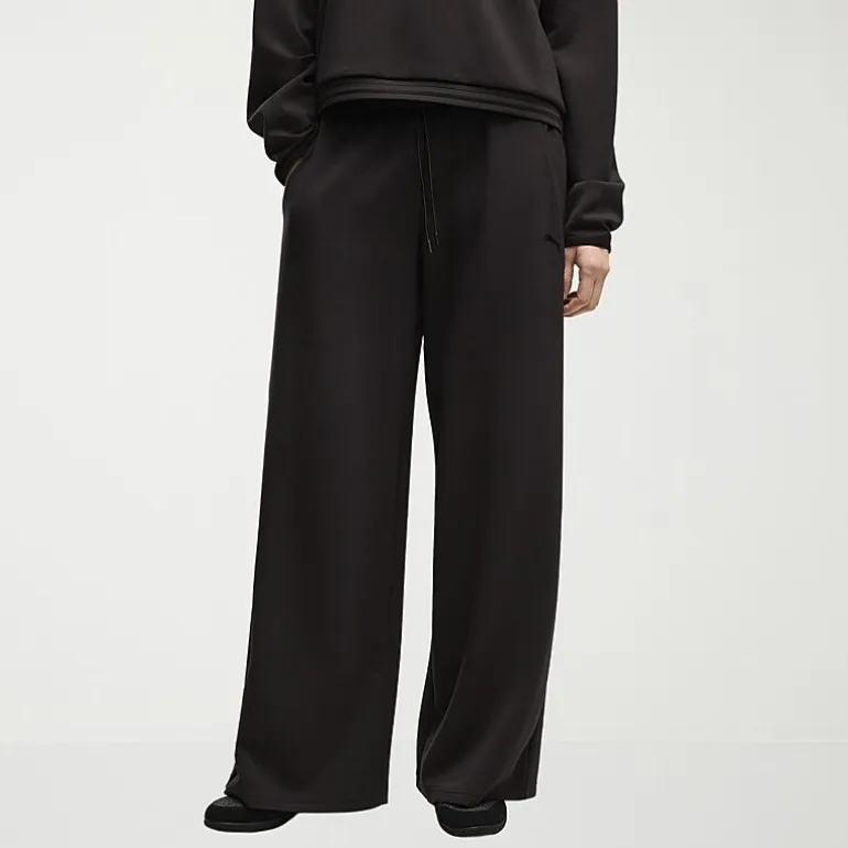 PUMA Womens Wide Leg Mid Rise Regular Fit Sweatpant