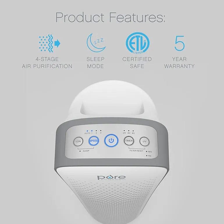 Pure Enrichment Purezone Elite 4-In-1 True Hepa Air Purifier