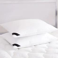 Queen Street Elegance 233 Thread Count Cotton Allergen Barrier Down Alternative Medium Density Pillow 2-Pack