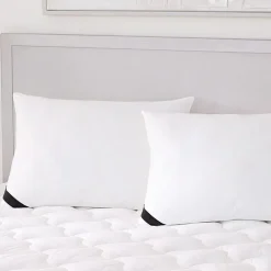 Queen Street Elegance 233 Thread Count Cotton Allergen Barrier Down Alternative Medium Density Pillow 2-Pack