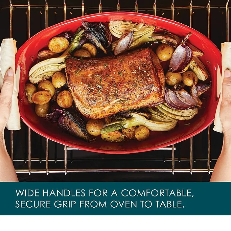 Rachael Ray Stoneware Bubble and Brown 4.5-qt. Oval Baker