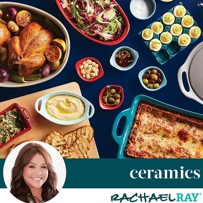 Rachael Ray Stoneware Bubble and Brown 4.5-qt. Oval Baker