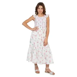 Rare Editions Big Kid Girls Sleeveless Ruffled Floral Maxi Dress