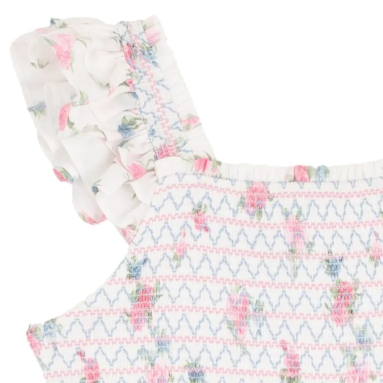 Rare Editions Big Kid Girls Sleeveless Ruffled Floral Maxi Dress