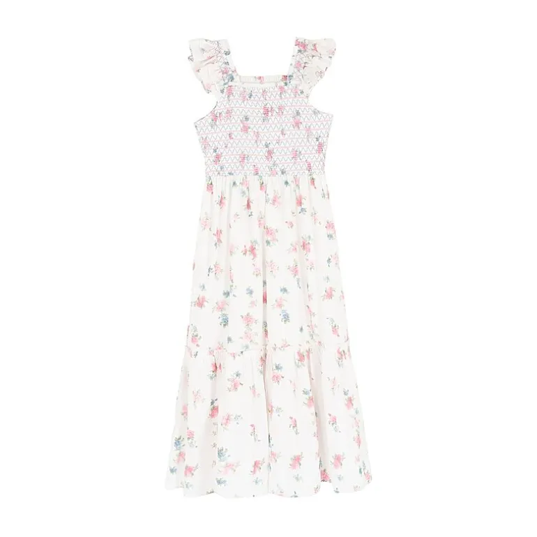 Rare Editions Big Kid Girls Sleeveless Ruffled Floral Maxi Dress