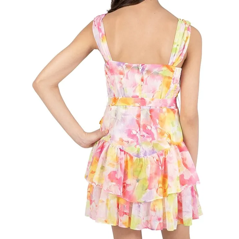 Rare Editions Big Kid Girls Sleeveless Floral Romper