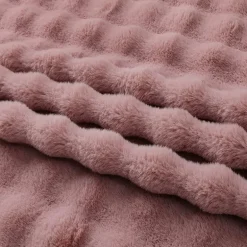 Regal Home Bubble Faux Fur 50x70 Washable Midweight Throw