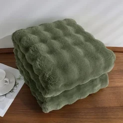 Regal Home Bubble Faux Fur 50x70 Washable Midweight Throw