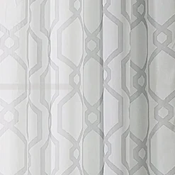 Regal Home Crushed Voile Geo Print Grommet Top Sheer Single Curtain Panel