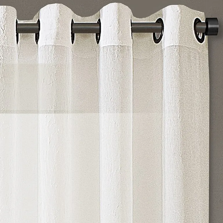 Regal Home Crushed Voile Solid Grommet Top Sheer Single Curtain Panel