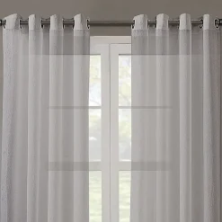 Regal Home Crushed Voile Solid Grommet Top Sheer Single Curtain Panel