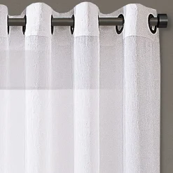 Regal Home Crushed Voile Solid Grommet Top Sheer Single Curtain Panel