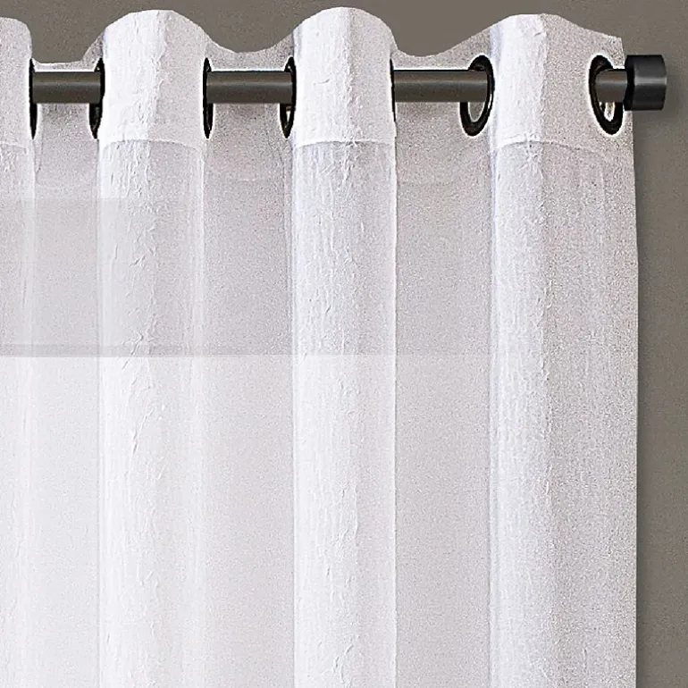 Regal Home Crushed Voile Solid Grommet Top Sheer Single Curtain Panel