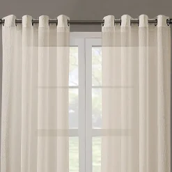 Regal Home Crushed Voile Solid Grommet Top Sheer Single Curtain Panel