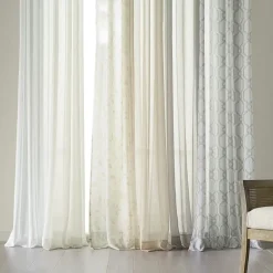 Regal Home Crushed Voile Solid Grommet Top Sheer Single Curtain Panel