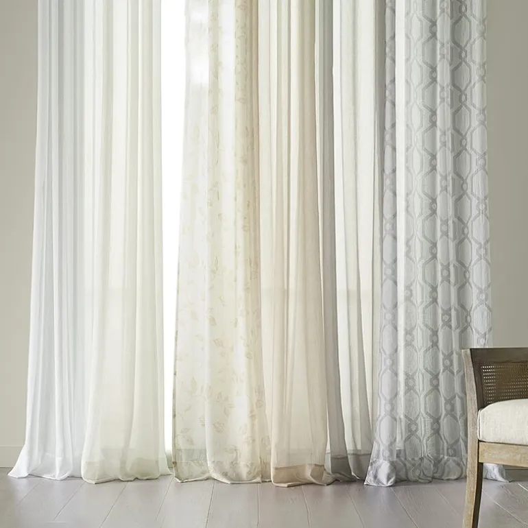 Regal Home Crushed Voile Solid Grommet Top Sheer Single Curtain Panel