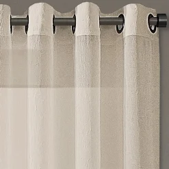 Regal Home Crushed Voile Solid Grommet Top Sheer Single Curtain Panel