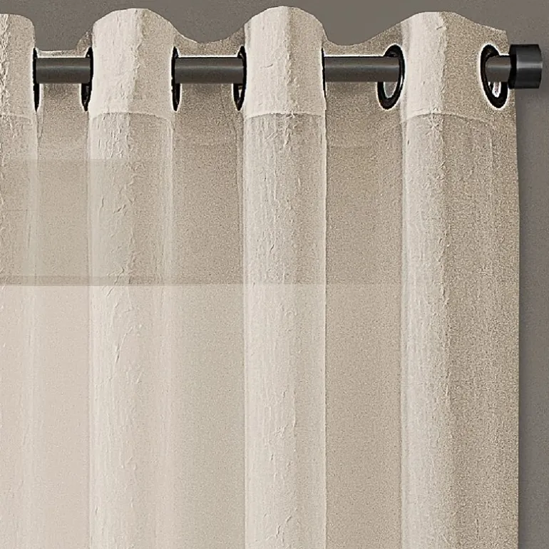 Regal Home Crushed Voile Solid Grommet Top Sheer Single Curtain Panel