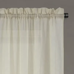 Regal Home Crushed Voile Solid Rod Pocket Sheer Single Curtain Panel