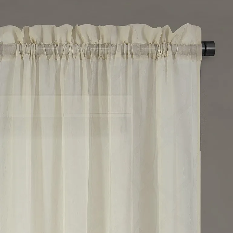 Regal Home Crushed Voile Solid Rod Pocket Sheer Single Curtain Panel