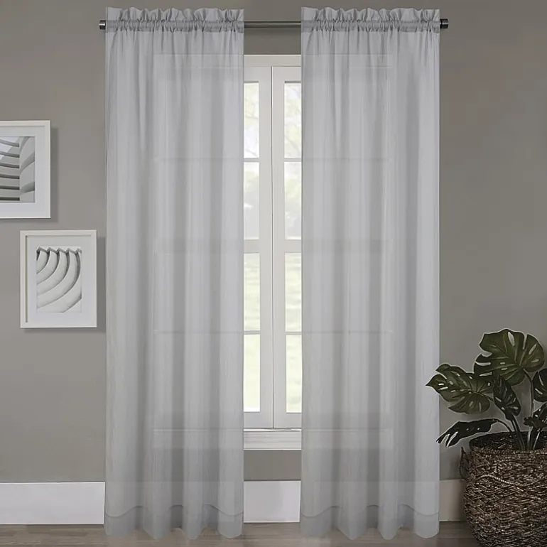 Regal Home Crushed Voile Solid Rod Pocket Sheer Single Curtain Panel