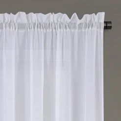 Regal Home Crushed Voile Solid Rod Pocket Sheer Single Curtain Panel