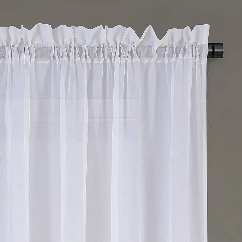 Regal Home Crushed Voile Solid Rod Pocket Sheer Single Curtain Panel