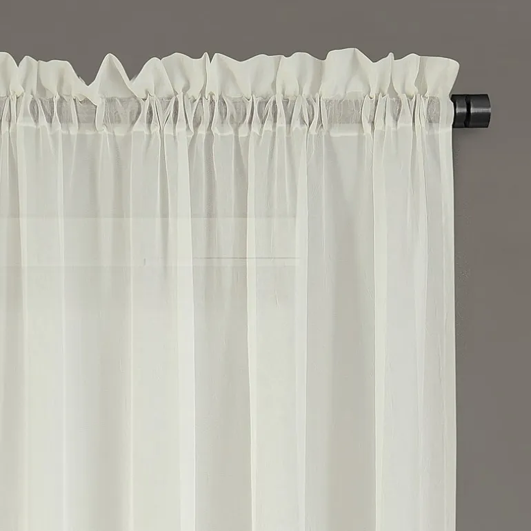 Regal Home Crushed Voile Solid Rod Pocket Sheer Single Curtain Panel