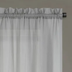 Regal Home Crushed Voile Solid Rod Pocket Sheer Single Curtain Panel