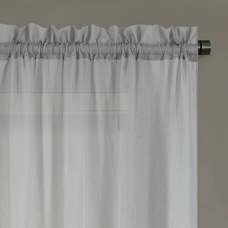 Regal Home Crushed Voile Solid Rod Pocket Sheer Single Curtain Panel