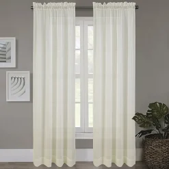 Regal Home Crushed Voile Solid Rod Pocket Sheer Single Curtain Panel