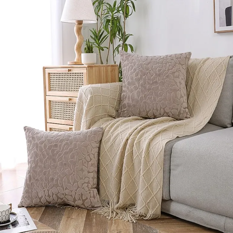 Regal Home Cut Leaf 20x20 Square Throw Pillow