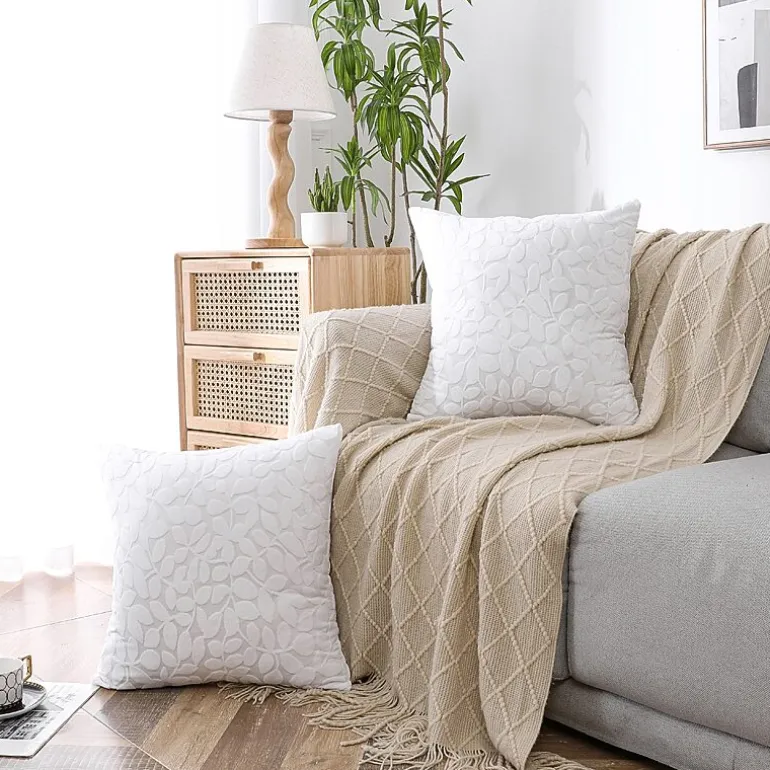 Regal Home Cut Leaf 20x20 Square Throw Pillow