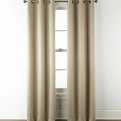Regal Home Delaney Diamond Grommet Top Embossed Blackout Set of 2 Curtain Panel