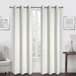 Regal Home Diamond Embossed Grommet Top Energy Saving Blackout Set of 2 Curtain Panel