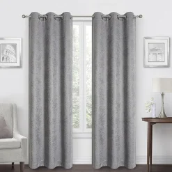 Regal Home Diamond Embossed Grommet Top Energy Saving Blackout Set of 2 Curtain Panel
