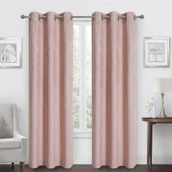 Regal Home Diamond Embossed Grommet Top Energy Saving Blackout Set of 2 Curtain Panel