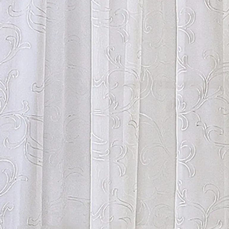 Regal Home Embroidered Voile Rod Pocket Embroidered Sheer Single Curtain Panel