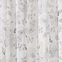 Regal Home Floral Printed Voile Rod Pocket Sheer Single Curtain Panel