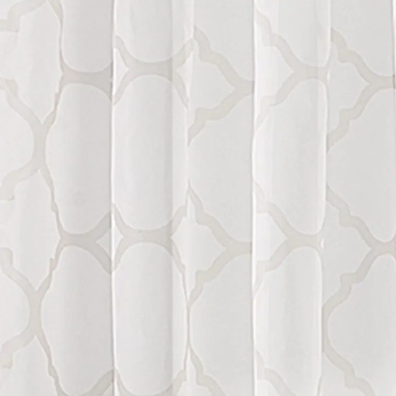 Regal Home Fret Printed Voile Rod Pocket Sheer Single Curtain Panel