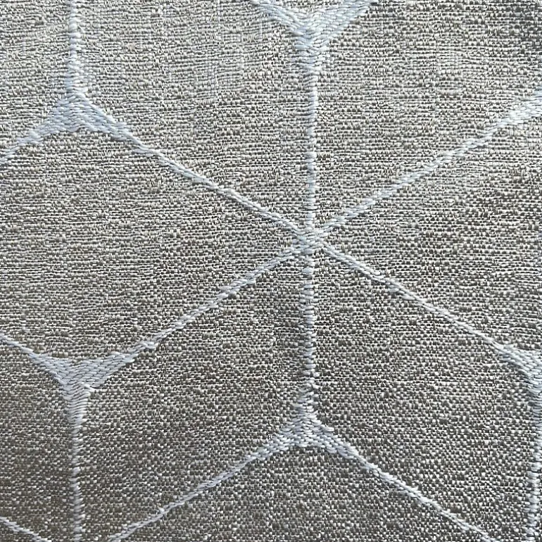 Regal Home Geo Cube Jacquard Grommet Top Light-Filtering Set of 2 Curtain Panel