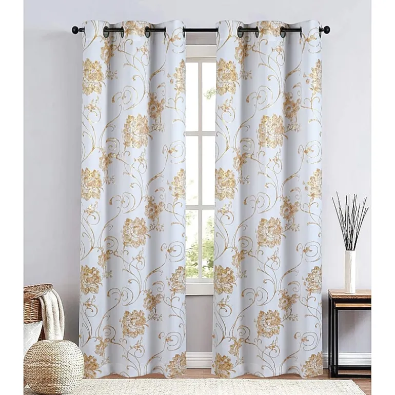 Regal Home Hendrix Grommet Top Blackout Set of 2 Curtain Panel