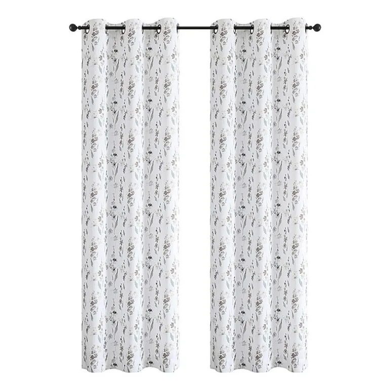 Regal Home Isla Printed Grommet Top Energy Saving Blackout Set of 2 Curtain Panel