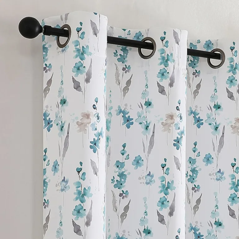 Regal Home Isla Printed Grommet Top Energy Saving Blackout Set of 2 Curtain Panel