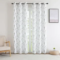 Regal Home Isla Printed Grommet Top Energy Saving Blackout Set of 2 Curtain Panel