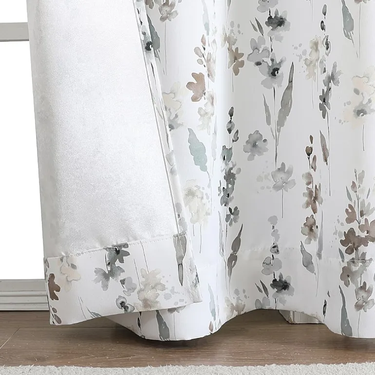 Regal Home Isla Printed Grommet Top Energy Saving Blackout Set of 2 Curtain Panel