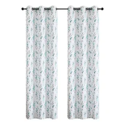 Regal Home Isla Printed Grommet Top Energy Saving Blackout Set of 2 Curtain Panel