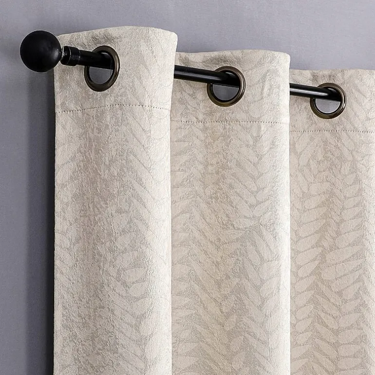 Regal Home Joelle Embossed Grommet Top Energy Saving Blackout Set of 2 Curtain Panel