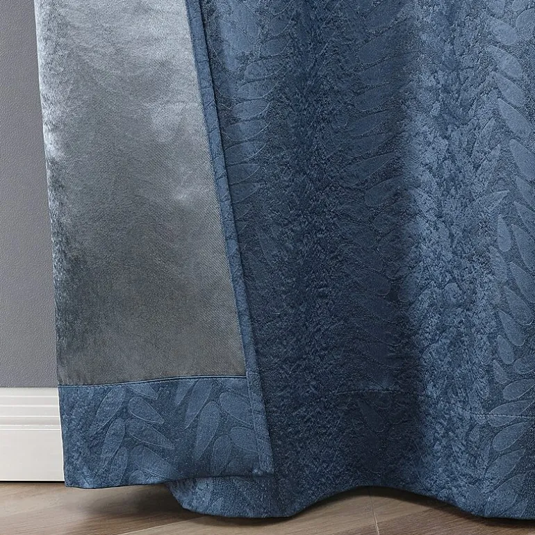 Regal Home Joelle Embossed Grommet Top Energy Saving Blackout Set of 2 Curtain Panel